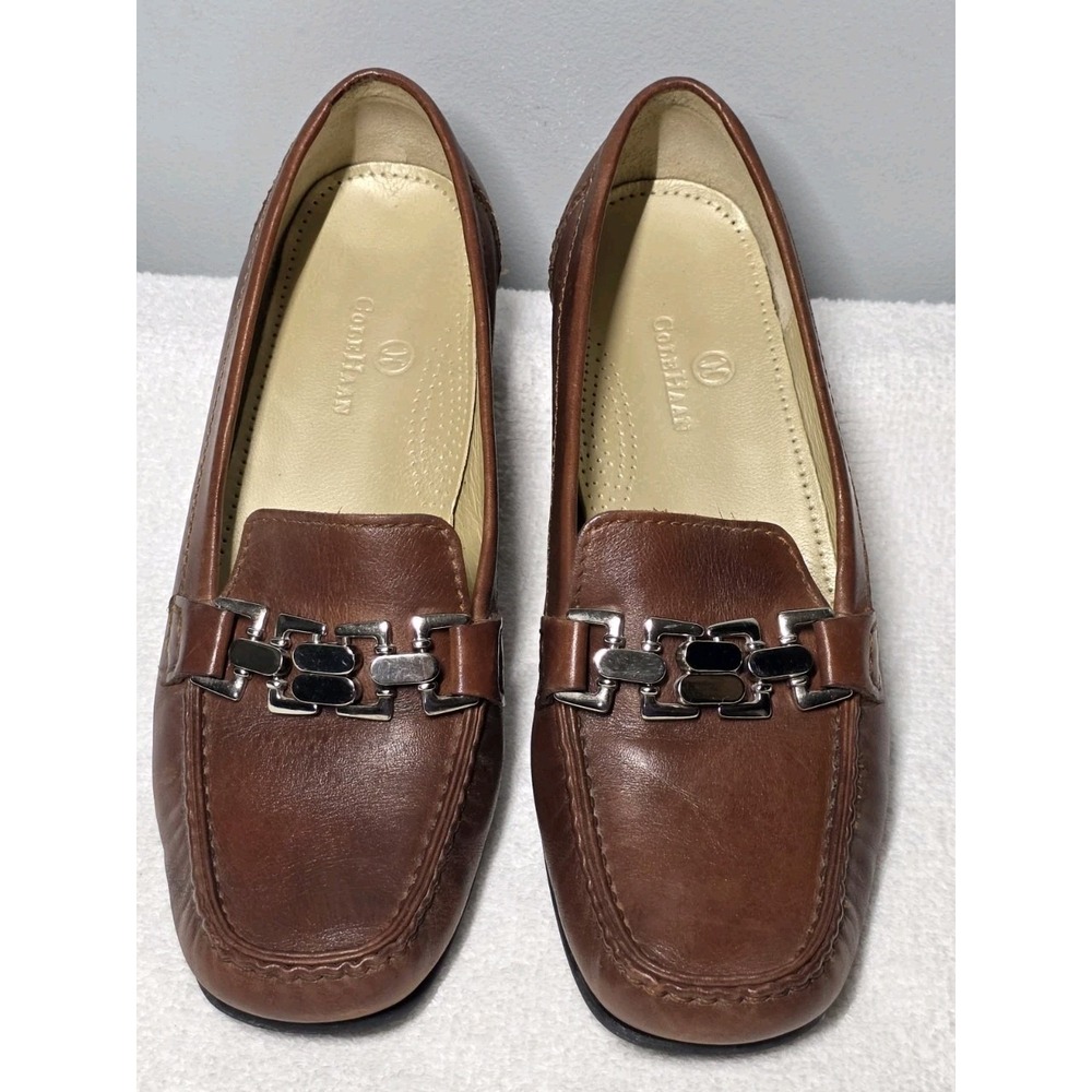 Cole Haan Women's Size  9.5 B Brown Slip On Leather Loafers Shoes